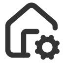 иконки house cog, house, дом, cog