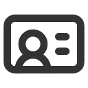 иконка id card, id, бейджик, card, кредитная карточка