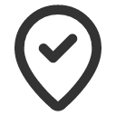 иконка map pin check inside, map, карта, pin, кнопка, check, галочка, inside