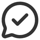 иконка message circle check, message, сообщение, circle, check, галочка