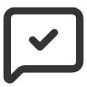 иконка message square check, message, сообщение, square, check, галочка