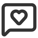 иконка message square heart, message, сообщение, square, heart, сердце