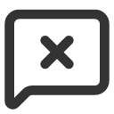 иконка message square x, message, сообщение, square