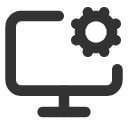 иконка monitor cog, monitor, монитор, cog