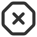 иконки octagon x, octagon