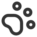 иконка paw print, paw, print, принтер