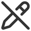 иконки pencil off, pencil, off