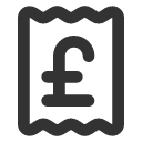 иконки receipt pound sterling, receipt, pound, фунт, sterling