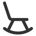 иконка rocking chair, rocking, chair, кресло
