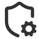 иконка shield cog corner, shield, щит, cog, corner
