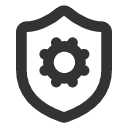 иконки shield cog, shield, щит, cog
