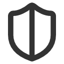 иконка shield half, shield, щит, half, батарея
