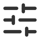 иконка sliders horizontal, sliders, horizontal, документ