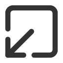 иконки square arrow out down left, square, arrow, стрелка, out, down, left