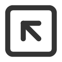 иконки square arrow up left, square, arrow, стрелка, up, стрелка вверх, left