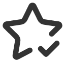иконки star check, star, звезда, check, галочка