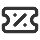 иконка ticket percent, ticket, билет, percent