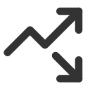 иконки trending up down, trending, up, стрелка вверх, down, стрелка