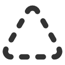 иконка triangle dashed, triangle, треугольник, dashed