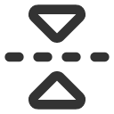 иконка triangles, centerline, dashed, horizontal, документ