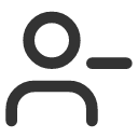 иконка user minus, user, пользователь, minus, минус