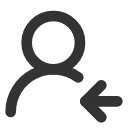 иконка user round arrow left, user, пользователь, round, arrow, стрелка, left
