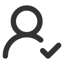иконка user round check, user, пользователь, round, check, галочка