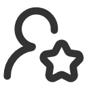 иконка user round star, user, пользователь, round, star, звезда