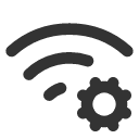 иконка wifi cog, wifi, cog
