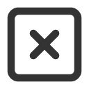 иконка x square, square