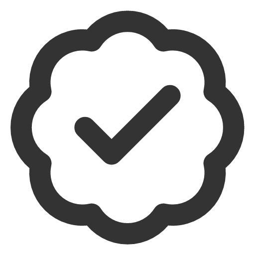 иконка badge check, badge, бейдж, check, галочка,
