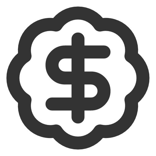 иконка badge dollar sign, badge, бейдж, dollar, доллар, sign,