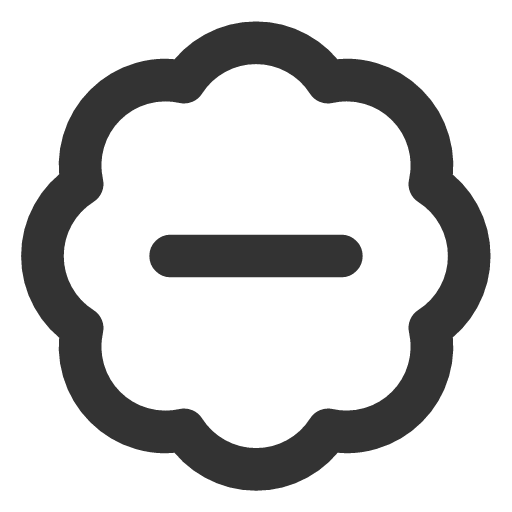иконка badge minus, badge, бейдж, minus, минус,