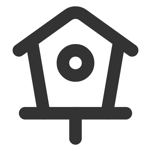 иконка birdhouse, кошка,