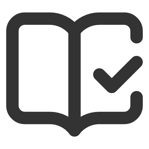 иконка book open check, book, книга, open, check, галочка,