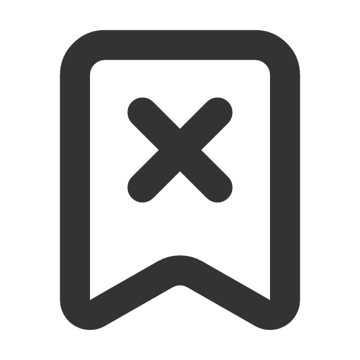 иконка bookmark x, bookmark, закладка,