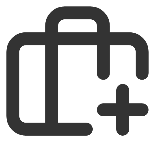 иконка briefcase plus, briefcase, портфель, plus, плюс,