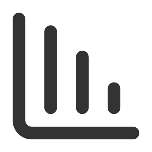 иконка chart column decreasing, chart, график, column, decreasing,