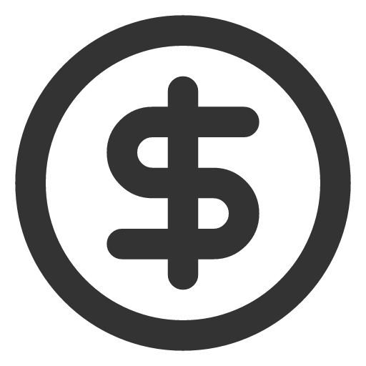 иконка circle dollar sign, circle, dollar, доллар, sign,