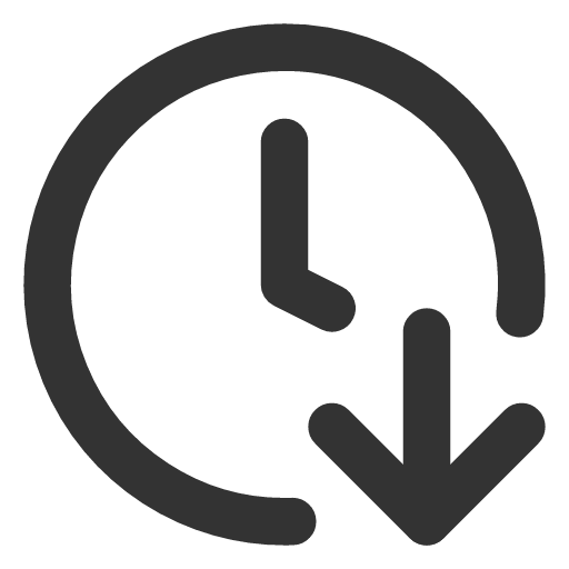 иконка clock arrow down, clock, часы, arrow, стрелка, down,