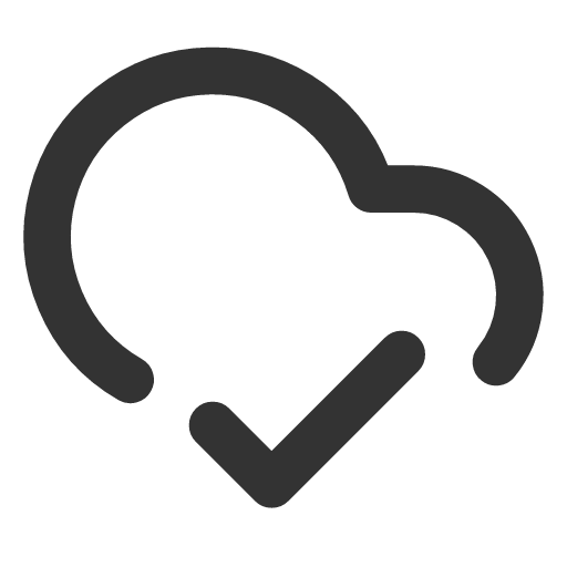 иконка cloud check, cloud, облако, check, галочка,