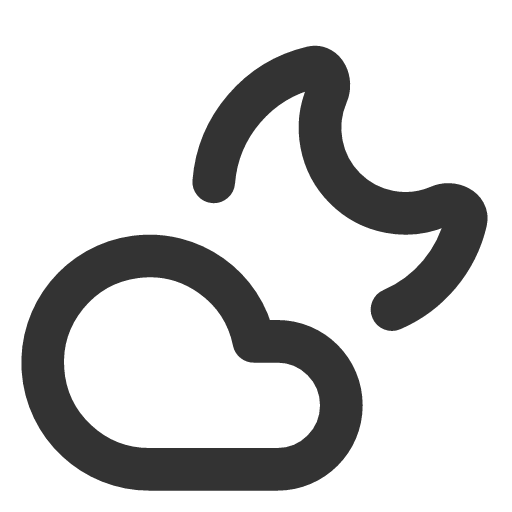 иконка cloud moon, погода, cloud, облако, moon, луна,