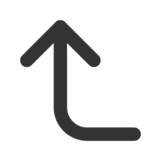 иконка corner left up, corner, left, стрелка, up, стрелка вверх,