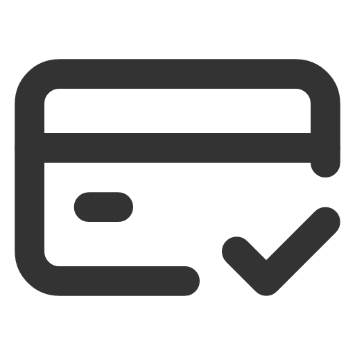 иконка credit card check, credit, карточка, card, кредитная карточка, check, галочка,