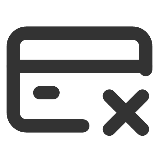 иконка credit card x, credit, карточка, card, кредитная карточка,