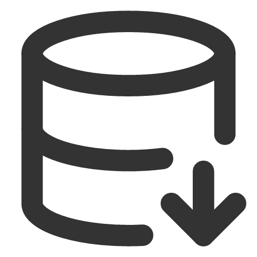 иконка database arrow down, database, база данных, arrow, стрелка, down,