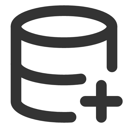 иконка database plus, database, база данных, plus, плюс,