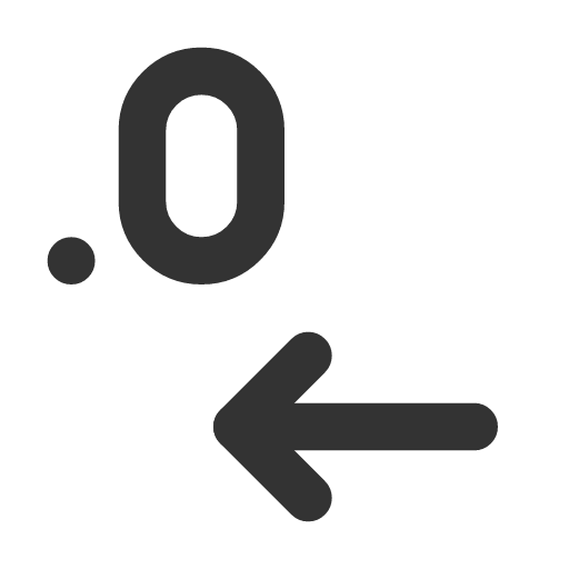 иконка decimals arrow left, decimals, arrow, стрелка, left,