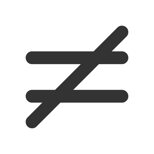 иконка equal not, equal, not,