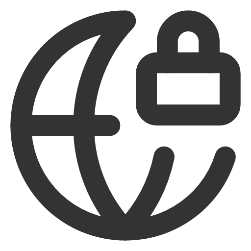 иконка globe lock, globe, интернет, lock, замок,